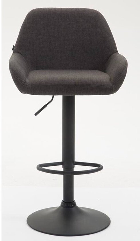 Tabouret de bar Clp Braga - Lot de 2 - Tissu - gris foncé