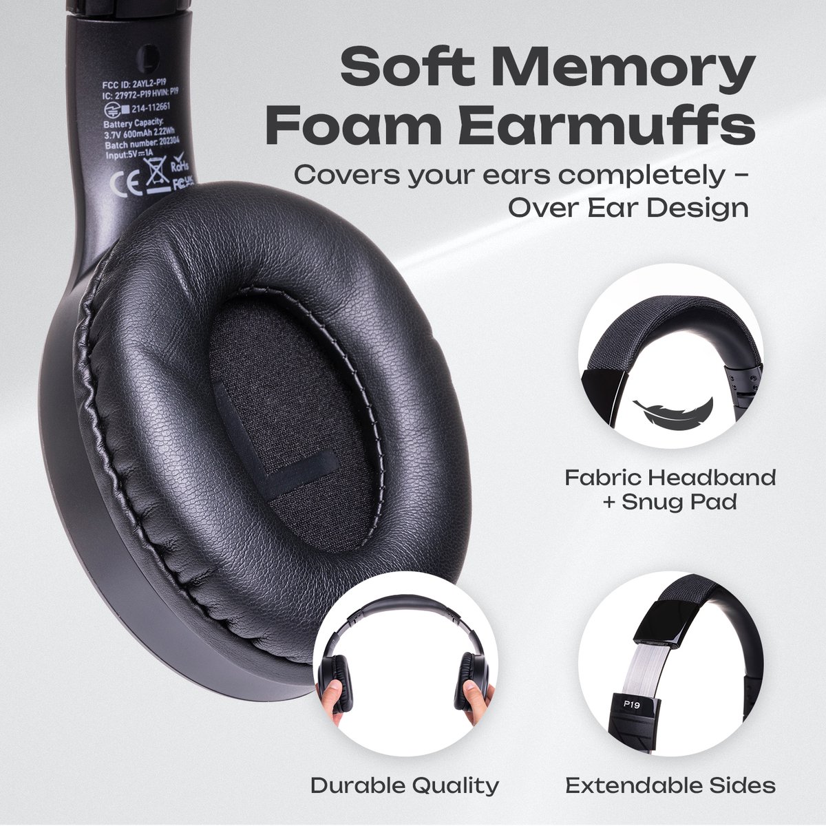 PowerLocus P19 Draadloze Koptelefoon (EAN: ...8144) - afbeelding 3