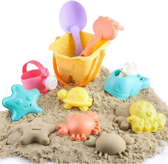 Kids Beach Play Set 10 Pieces Toddler Sand Toys Bucket