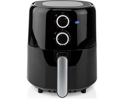 Nedis Airfryer – 3L – Heteluchtfriteuse – Gezond Frituren – Tijdschakelaar – Analoog – Compact – Zwart