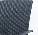 Juskys Polyrattan Gartenstühle Yoro 2er Set - mit Armlehnen & Rückenlehne - 2 Stühle stapelbar - Rattan Stuhl Garten - Grau-meliert