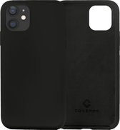 Coverzs Luxe Liquid Silicone case geschikt voor Apple iPhone 12 / 12 Pro - beschermhoes - siliconen backcover - optimale bescherming - zwart