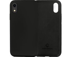 Coverzs Luxe Liquid Silicone case geschikt voor Apple iPhone X / Xs hoesje - Zwart - Geschikt voor iPhone 10 / Xs case - Zwarte case - Beschermhoesje hoesjes - Backcover hoesje - Zwart
