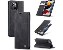 CaseMe Luxe bookcase geschikt voor Apple iPhone 13 - zwart