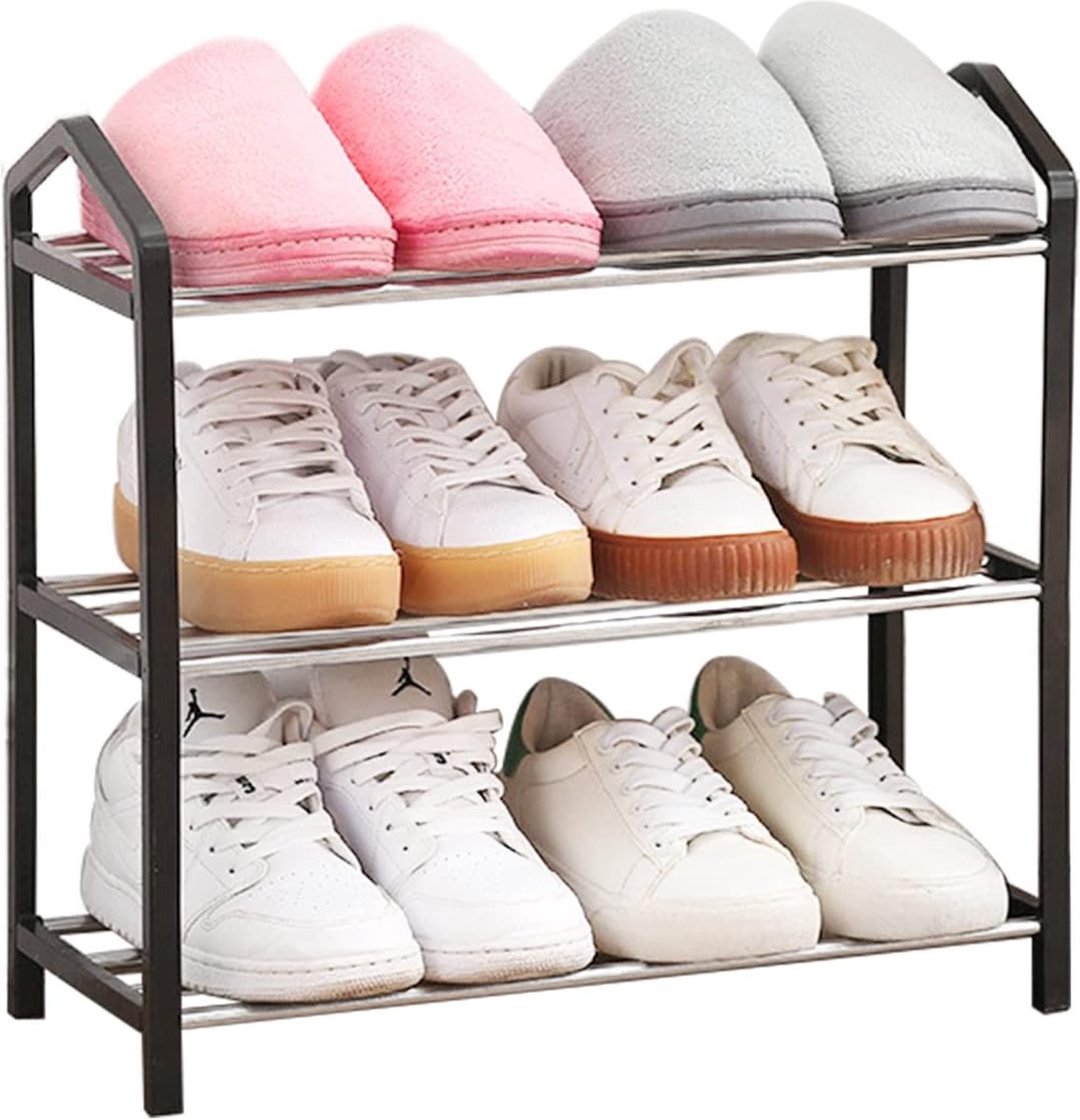 Schoenenrek, klein, schoenenrek met 3 etages, ruimtebesparend uitbreidbaar  schoenenrek... | bol.com