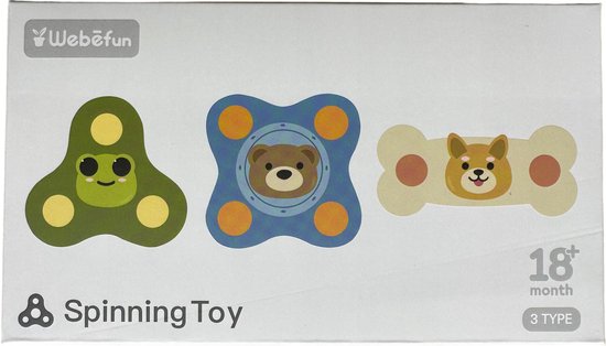 Femur - Spinner - Fidget - Badspeelgoed - Baby Spinner - 3 stuks - UFO - Speelgoed - Poppetjes - Fun - Rage - Zuignap - Sensorisch Speelgoed - Kinderen - Kerst van Merkloos — afbeelding 2