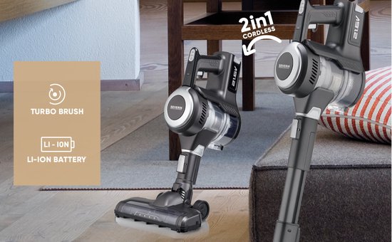 Severin HV 7155 - Aspirateur à main et balai sans fil 2 en 1 avec position de stationnement - 21,6 V