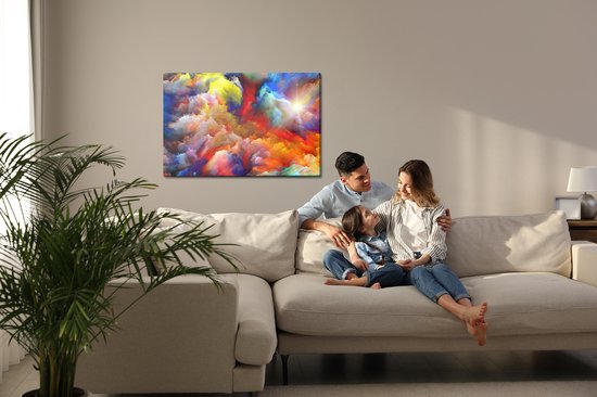 Painting King - Tableau sur toile Abstraction colorée et moderne - 120 x 80 cm