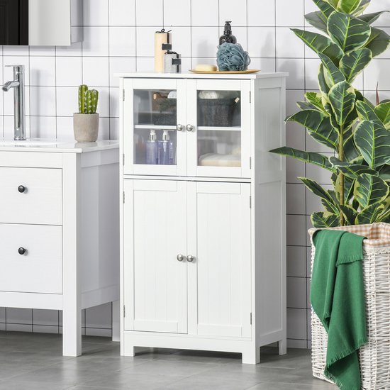 Giantex Freistehender Badezimmer-Seitenschrank, Wei Produktbild-Vorschau 10