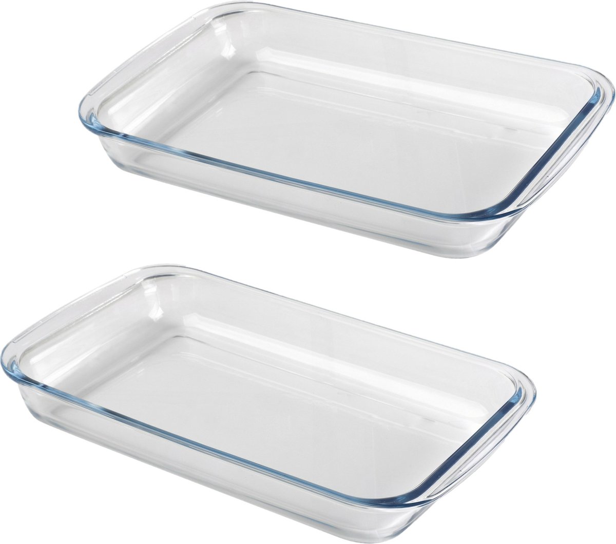 Chef Traiteur Ovenschaal van borosilicaat glas - 2x - rechthoek - 3 Liter - 39 x 23 x 5 cm