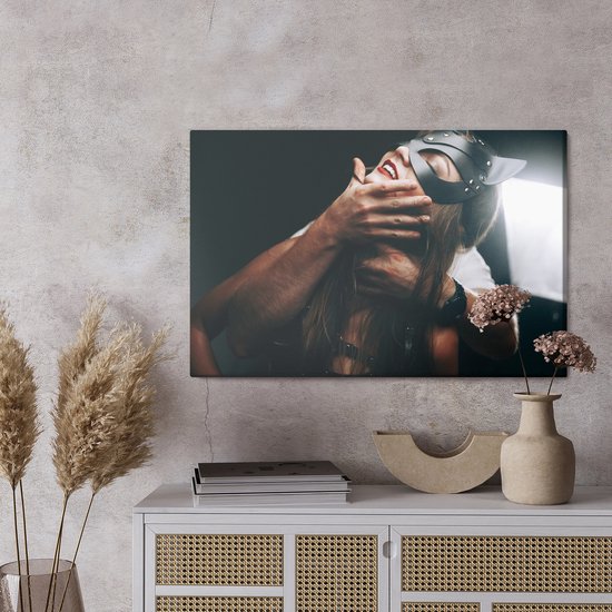 Painting King - Tableau sur toile Couple dans un paysage épicé - 100 x 70 cm