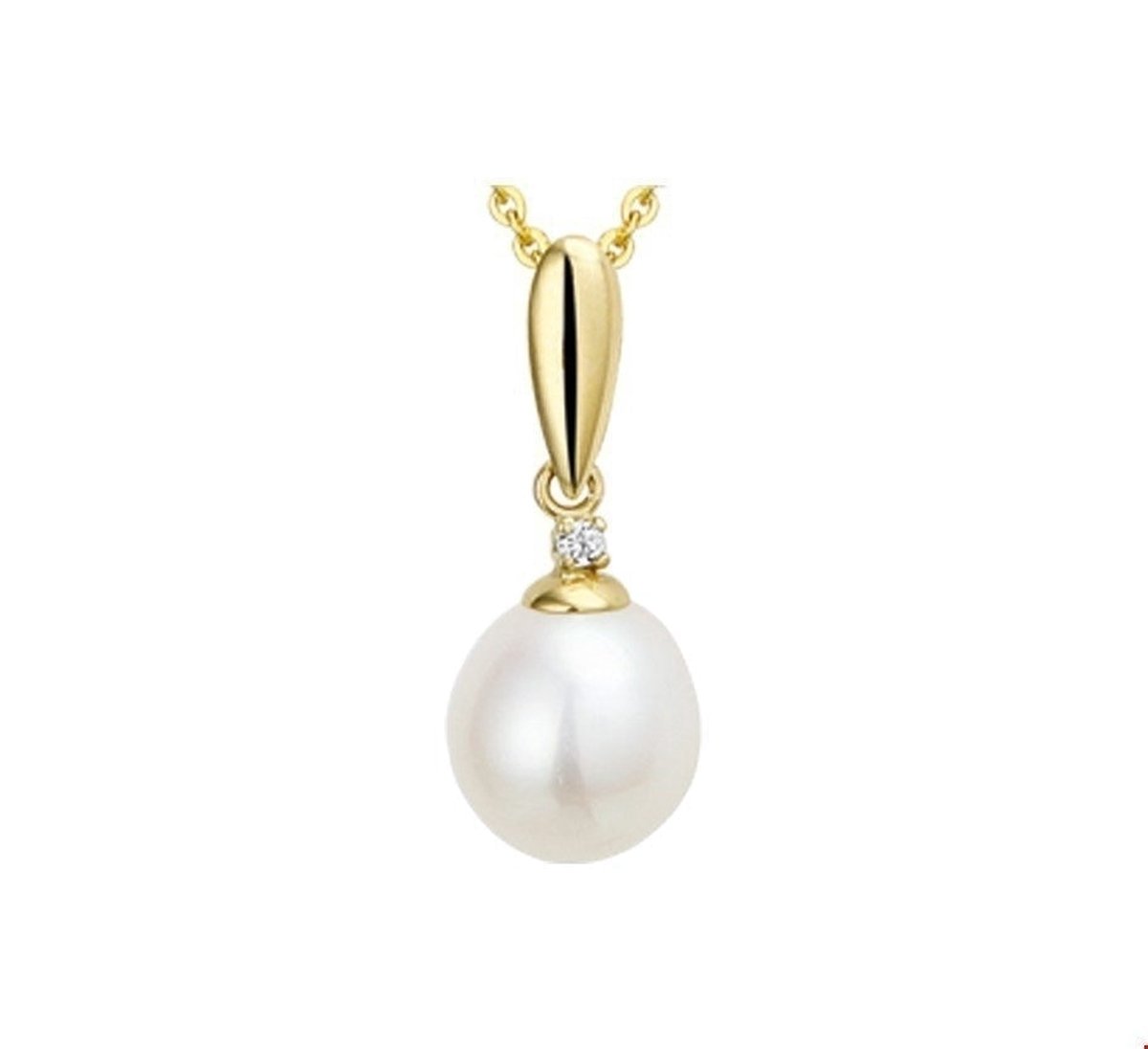 hanger parel en zirkonia 14 x 8,5 mm