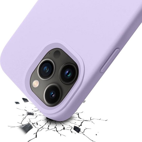 Coque iPhone 15 Pro Max Silicone Liquide-Mauve