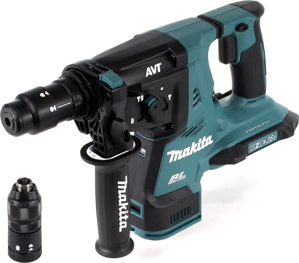 Makita DHR281Z 36V (2x 18V) Li-Ion Accu SDS-plus combihamer body - 2,8J - koolborstelloos thumbnail 5