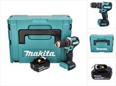 Makita DHP 487 T1J accu klopboormachine 18 V 40 Nm borstelloos + 1x oplaadbare accu 5.0 Ah + Makpac - zonder oplader