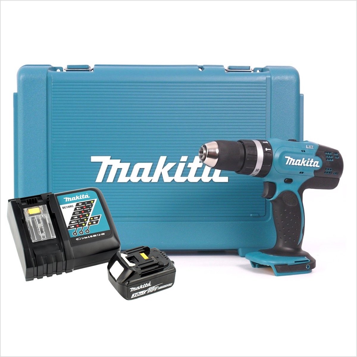 Makita DHP 453 RF accu klopboormachine 18V 42Nm in koffer + 3.0 Ah accu + lader thumbnail 3