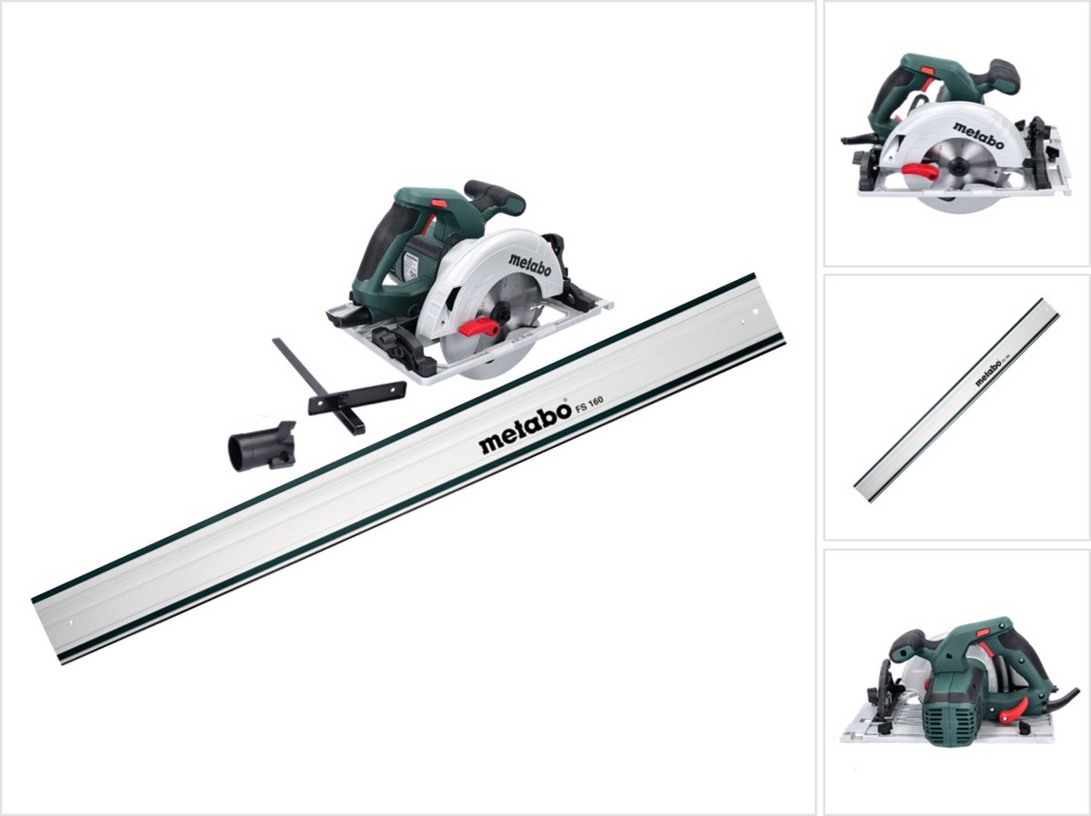 Metabo KS 55 FS Handcirkelzaag 1200 W 160 mm + cirkelzaagblad + geleiderail