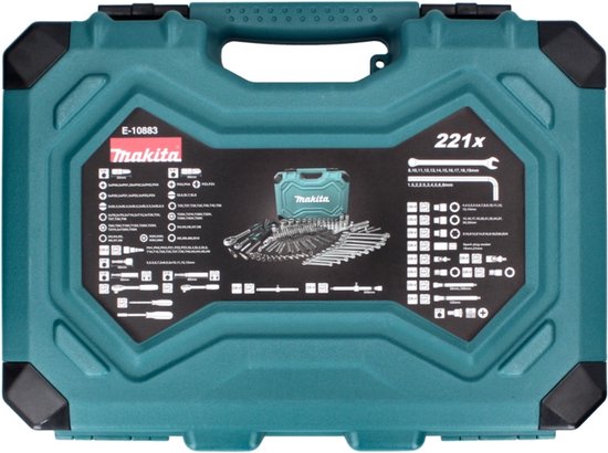 Makita E-10883 Handgereedschapset - 221-delig