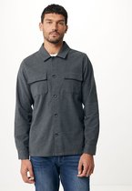 Lange Mouwen Overshirt With Pockets Mannen - Anthracite Melee - Maat M