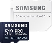 Samsung Pro Ultimate - Micro SD Kaart - Inclusief SD Adapter - 512 GB