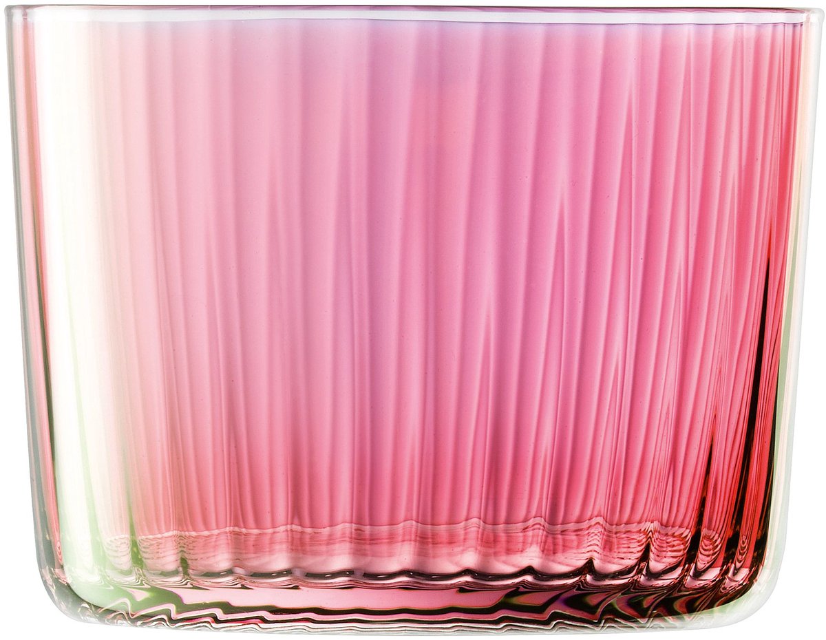 L.S.A. - Gems Theelicht Houder 6 cm Set van 4 Stuks Assorti - Glas - Roze -