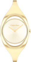 Calvin Klein CK25200422 Elated Dames Horloge - Mineraalglas - Staal - Goudkleurig - 30 mm breed - Quartz - Druksluiting - 3 ATM (spatwater)