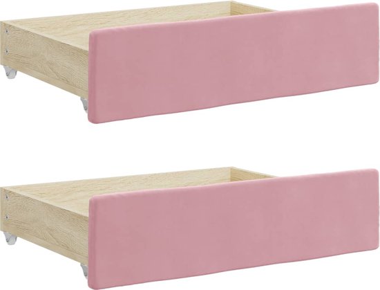 vidaXL-Bedlades-2-st-bewerkt-hout-en-fluweel-roze