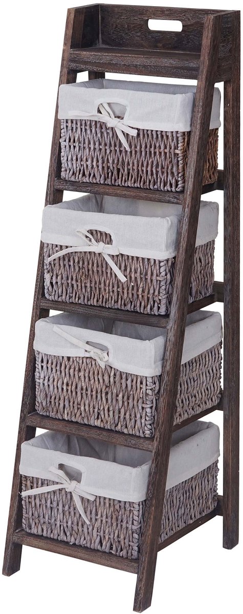 Schuine kast Shabby Chic bruin