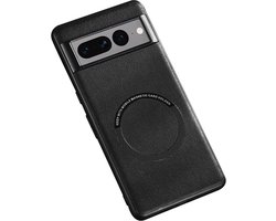 Google Pixel 8 Pro Hoesje MagSafe Kunstleer Back Cover Zwart