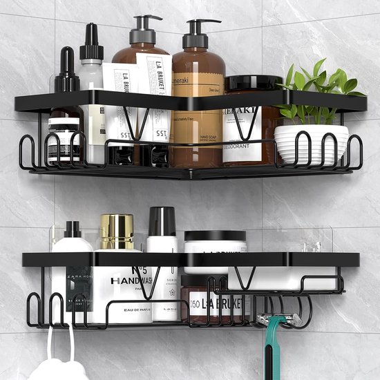 Etagère De Douche D'Angle Sans Perçage,5 Pièces Etagere Rangement