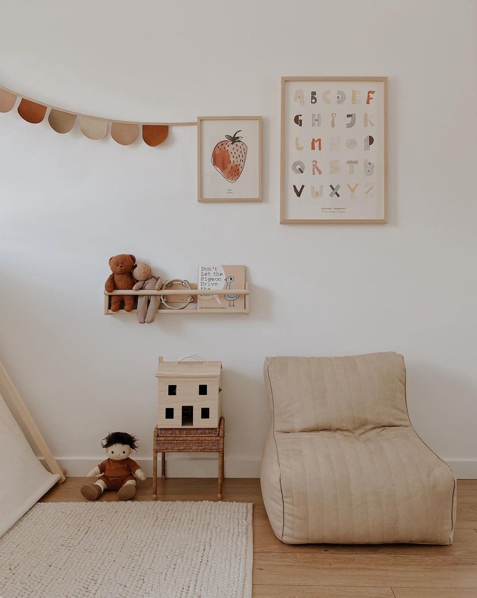 HENVAE Zitzak Beige Vegan Leer Loungestoel Sofa Beanbag