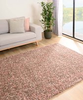 Hoogpolig vloerkleed gemêleerd - Blend roze/beige 140x200 cm