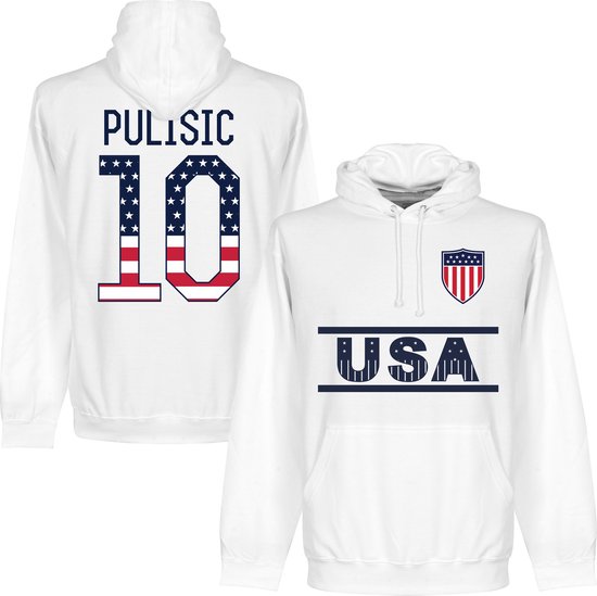 Verenigde Staten Team Pulisic 10 (Independence Day) Hoodie - Wit