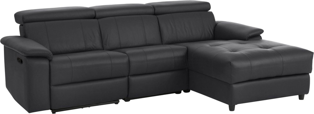 Notio Living Tanaro-Chaiselong Rechts - Handmatig - Zwart PU