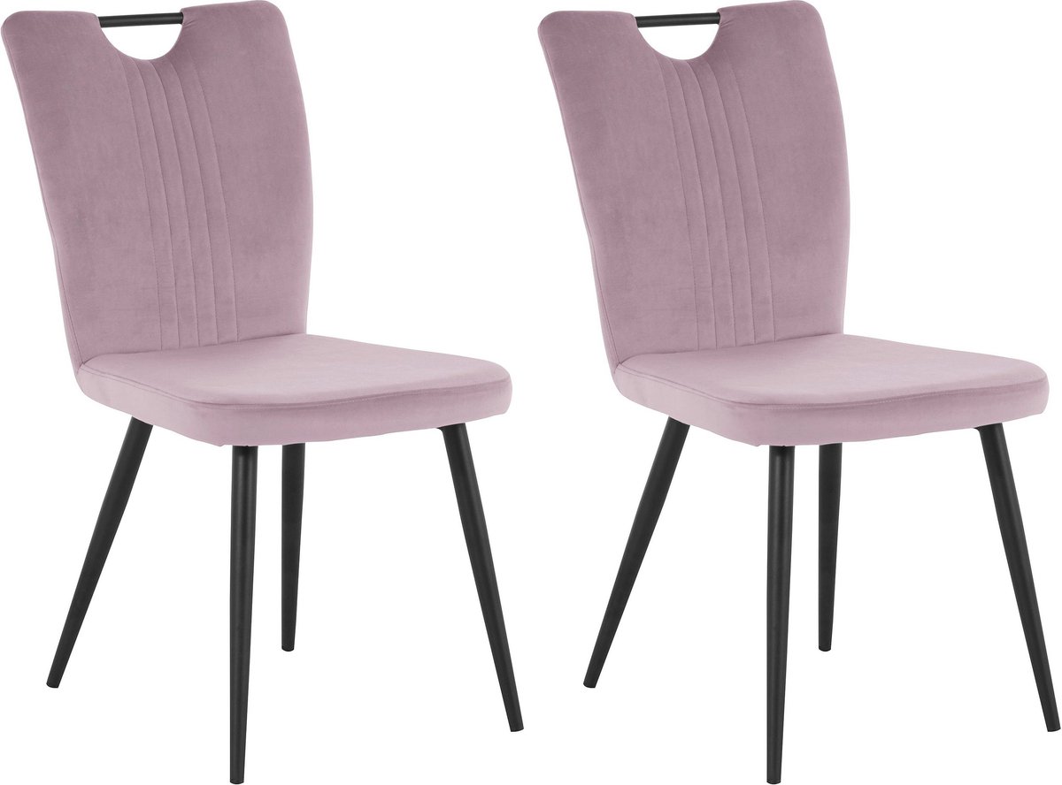 Notio Living Sari-Stoel - 2 Pack - Mauve/Zwart Paars