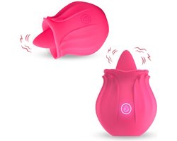 Siliconen tong vibrator- vibrator voor vrouwen - likkende- beffen g spot- clitoris stimulator- 10 vibratie lik standen- met oplaadbare usb kabel- seks speeltje, sex toys- erotiek voor mannen en vrouwen.'