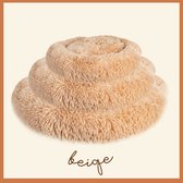 Puffin Donut Dog Bed - Cat Bed - Dog Bed - Fluffy - Beige - Small