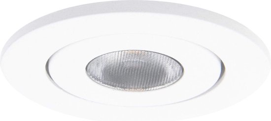 Ledmatters - Inbouwspot Wit - Dimbaar - 3 watt - 345 Lumen - 2700 Kelvin - Warm wit licht - IP65 Badkamerverlichting