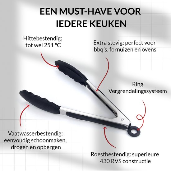 HENDI Gebaktang – Schelpvormig, 220 Mm, Roestvrij Staal, Vaatwasbestendig