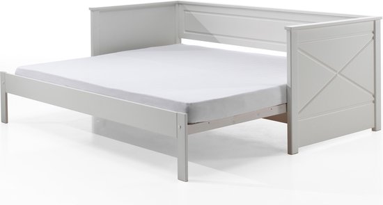 Vipack Bed paneel uitschuifbaar Pino - 90 x 200 cm - wit