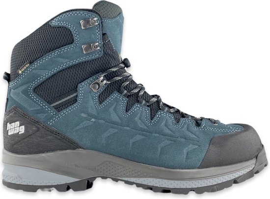 Chaussures De Randonnée Hanwag Makra Trek GTX - Hommes - Gris - Cuir Velours