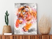 Doe-het-zelf op canvas schilderen - Running Tiger.