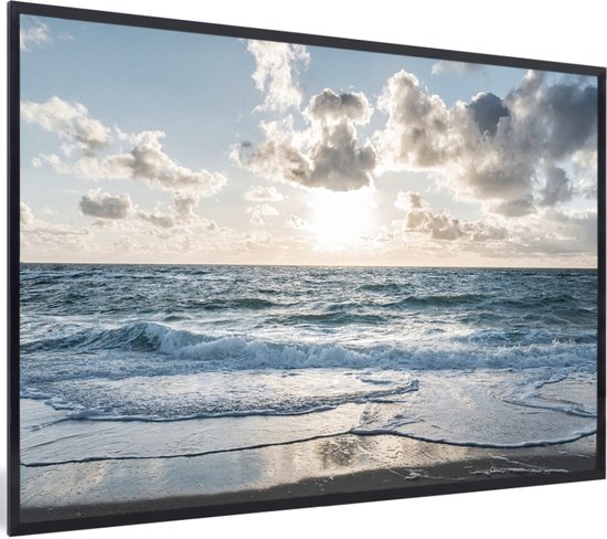 Cadre photo avec affiche - Mer - Nuages ​​- Allemagne - 120x80 cm - Cadre pour affiche