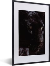 Fotolijst incl. Poster - Panter - Dier - Zwart - 40x60 cm - Posterlijst