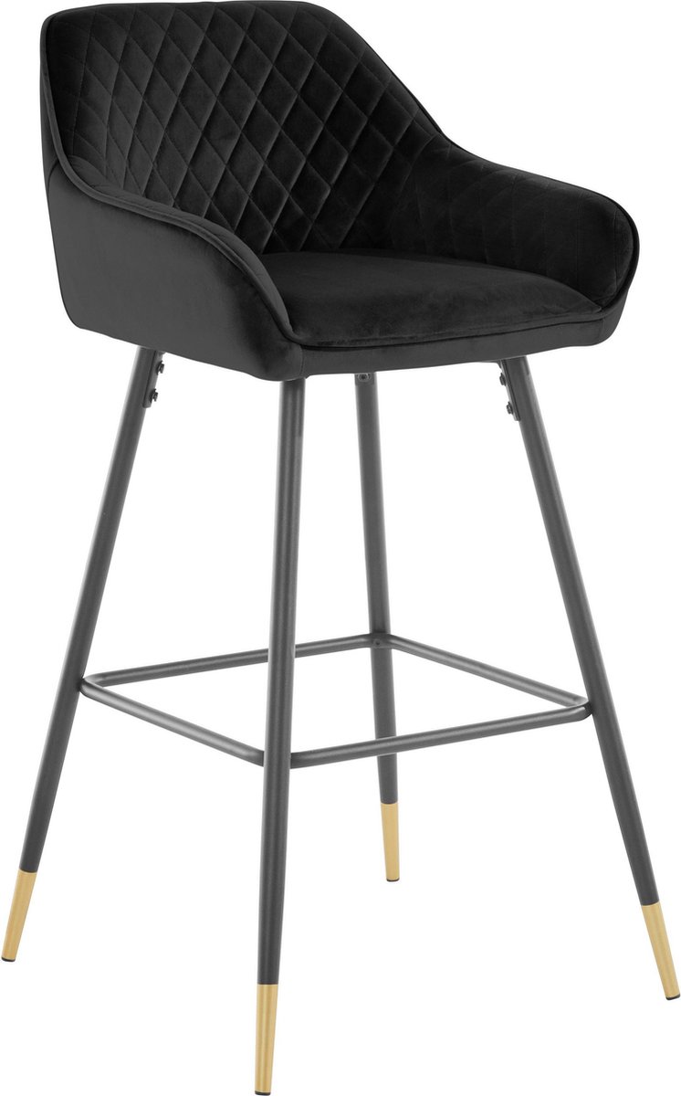 Notio Living Bianca-Barkruk - Zwart Fluweel Wit