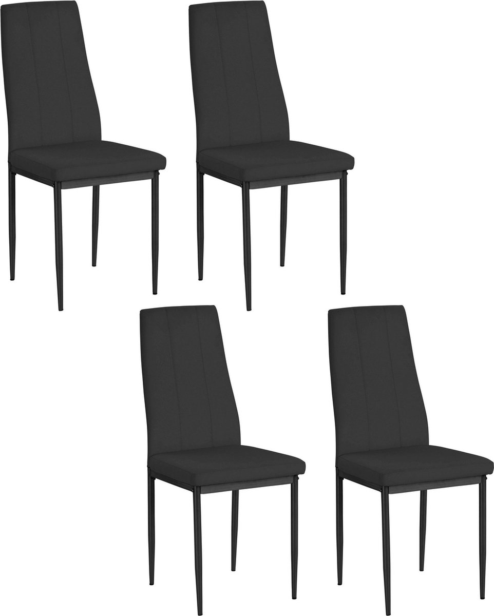 Notio Living Kelly-Stoel - 4 Pack - Zwart