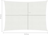 vidaXL - Zonnezeil - 160 - g/m² - 2,5x3,5 - m - HDPE - wit