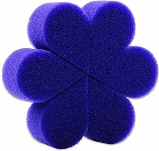 Schmink sponsjes - 6x - blauw - make-up sponsjes - schminksponzen