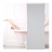 Store enrouleur de douche Relaxdays à carreaux - rideau de salle de bain résistant à l'humidité - PVC - rideau de douche - 100x240cm