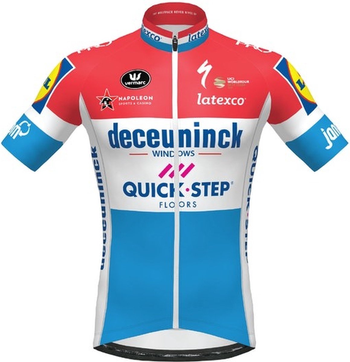 DECEUNINCK QUICK-STEP 2020 KAMPIOEN LUXUMBURG KORTE MOUWEN AERO SP.L Maat S